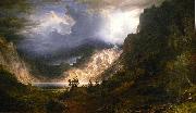 Albert Bierstadt A Storm in the Rocky Mountains USA oil painting artist